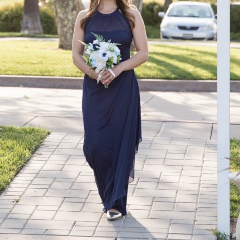 David’s Bridal bridesmaid Navy Blue Women's Dress
